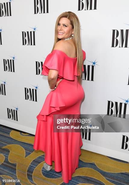 Singer Carmen Jara attends the 25th annual BMI Latin Awards at the Beverly Wilshire Four Seasons Hotel on March 20, 2018 in Beverly Hills, California.