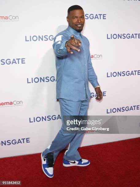 Actor Jamie Foxx attends CinemaCon 2018 Lionsgate Invites You to An Exclusive Presentation Highlighting Its 2018 Summer and Beyond at The Colosseum...