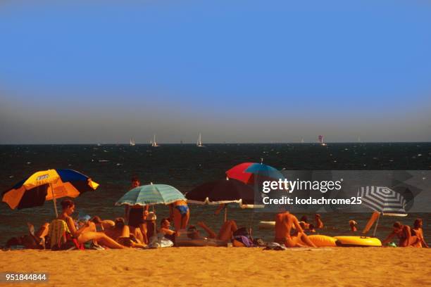 beach holiday south of france mediterranean cote d'azur - cannes beach stock pictures, royalty-free photos & images