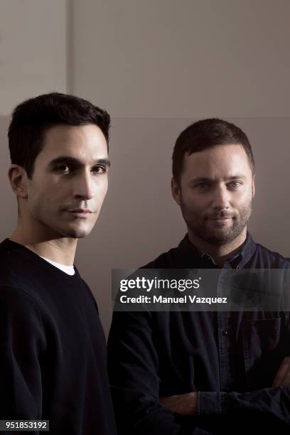 Designers at Proenza Schouler, Lazaro Hernandez and Jack McCollough are photographed for El Pais on October 19, 2017 in London, England.