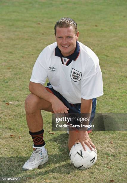 England player Paul Gascoigne pictured during a photoshoot circa 1994.