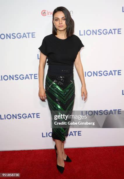 Actress Mila Kunis attends CinemaCon 2018 Lionsgate Invites You to An Exclusive Presentation Highlighting Its 2018 Summer and Beyond at The Colosseum...