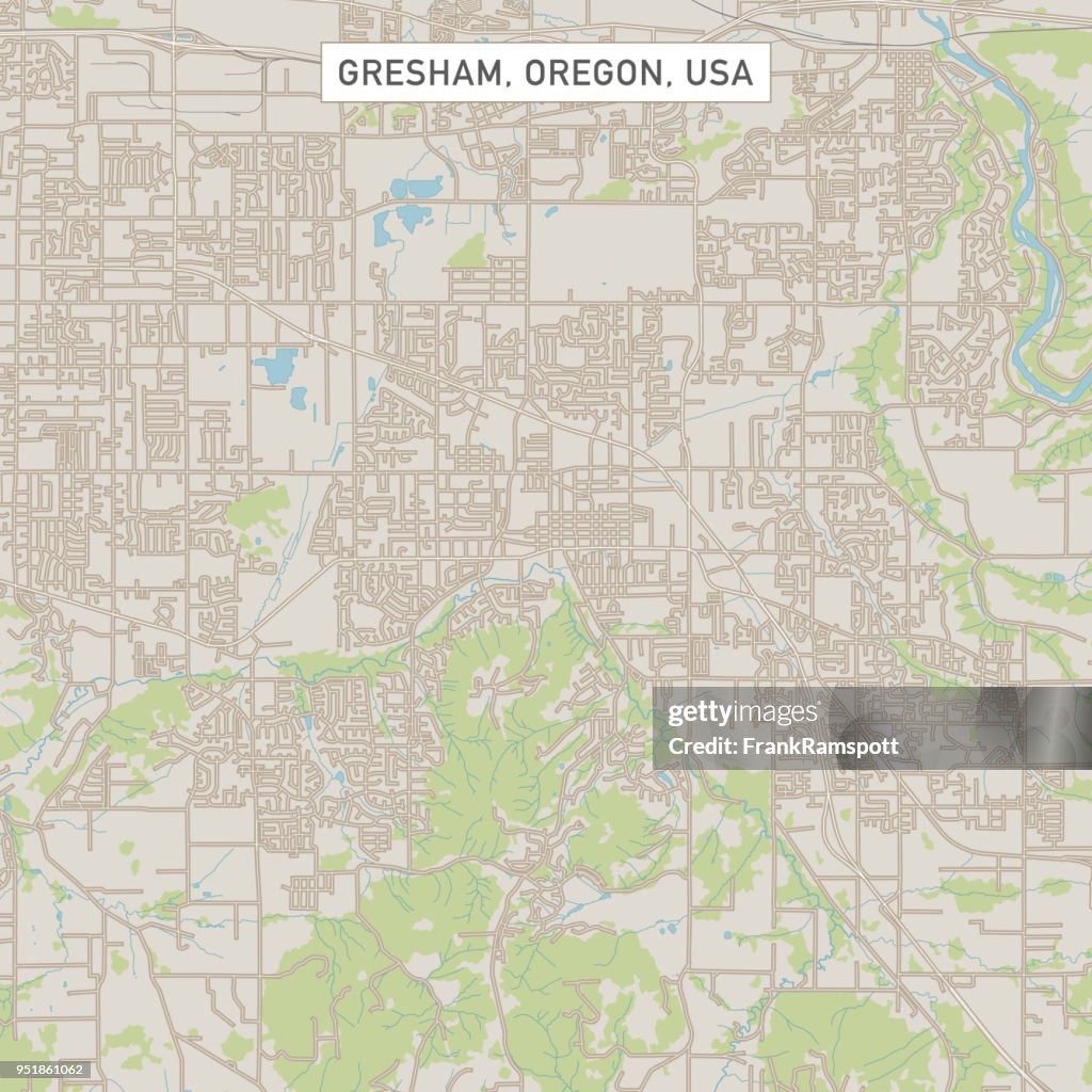 Gresham Oregon US City Street Map