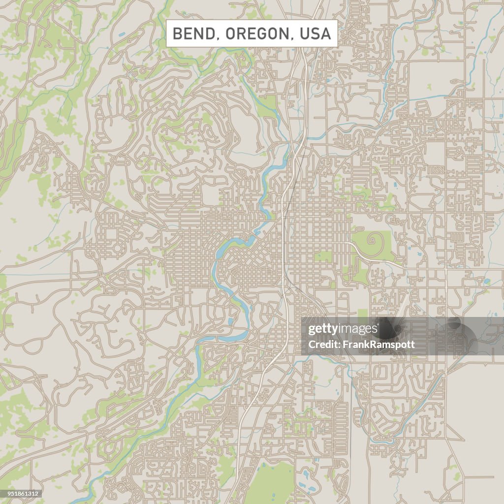 Bend Oregon US City Street Map