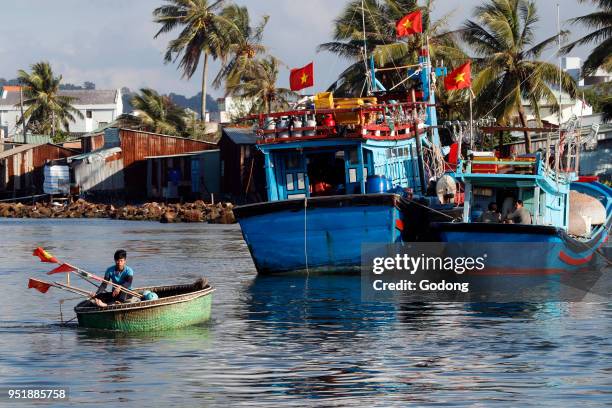 Duong Dong harbor. Fishing boats. Phu Quoc, Vietnam.