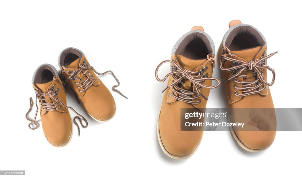 FATHER AND SON'S WALKING BOOTS, HEALTHY LIFESTYLE