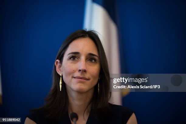 Brune Poirson, State Secretary to the Minister of State, Minister for Ecological and Solidarity Transition of France, participates in the round table...