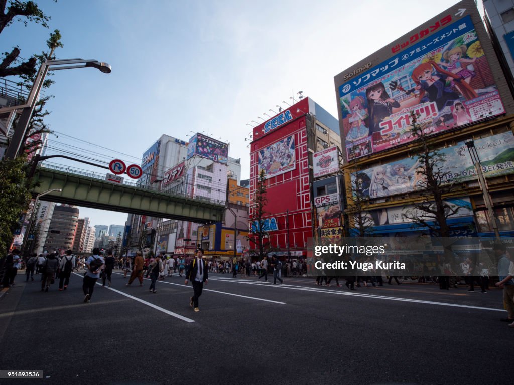 Car Free Zone in Akihabara on Sunday