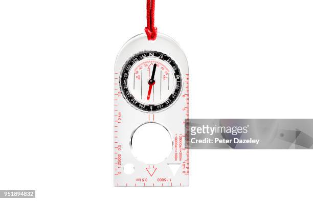 orienteering compass, healthy lifestyle - kompas stockfoto's en -beelden