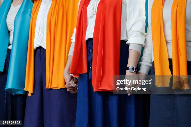 Protestant celebration at the Zenith of Strasbourg. Women choir. Gosepl. Strasbourg, France.