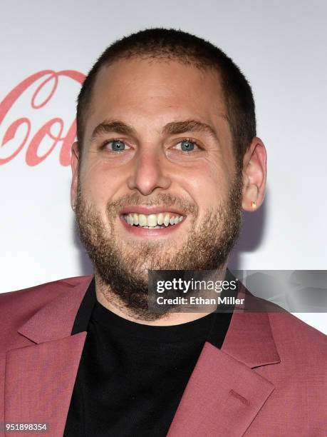 Actor Jonah Hill, recipient of the CinemaCon Vanguard Award, attends the CinemaCon Big Screen Achievement Awards brought to you by the Coca-Cola...