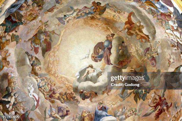 Notre-Dame du Val-de-Grace catholic church, Paris, France. Dome fresco.
