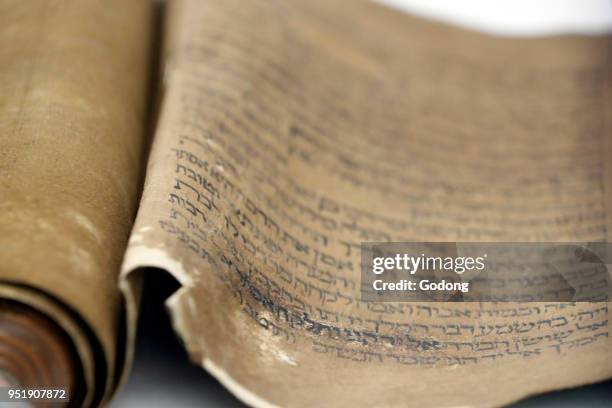 Bartholdi museum. Scroll of the Book of Esther . 18th century. Colmar, France.