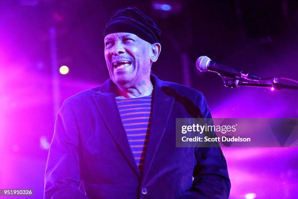 Jazz musician Roy Ayers performs onstage during "GIORGIO'S LIVE" at Globe Theatre on April 26, 2018 in Los Angeles, California.