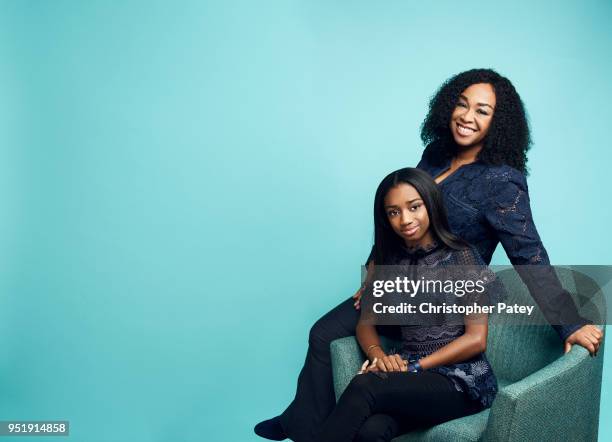 Actor Shonda Rhimes and daughter Harper are photographed for the Hollywood Reporter on November 27, 2017 in Los Angeles, California.