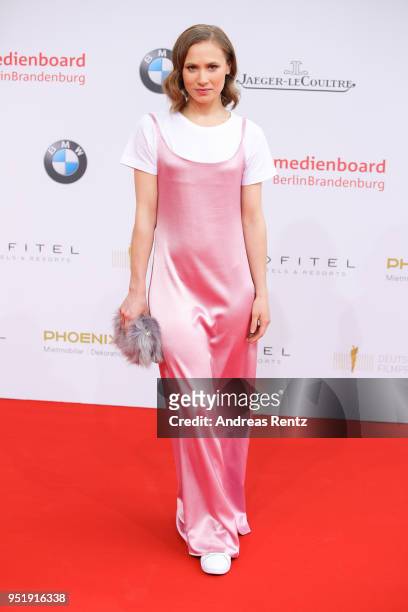 Alina Levshin attends the Lola - German Film Award red carpet at Messe Berlin on April 27, 2018 in Berlin, Germany.