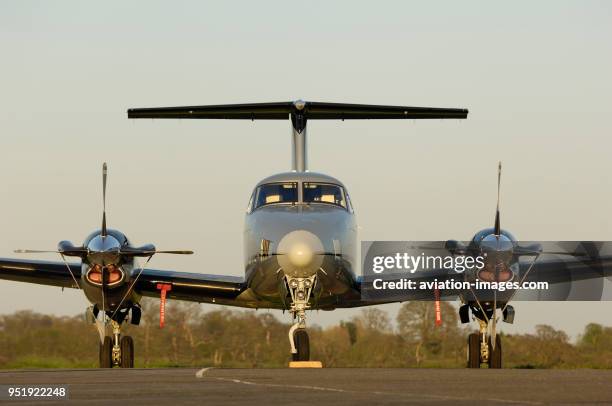 Synergy Aviation Beechcraft King Air B200 parked.