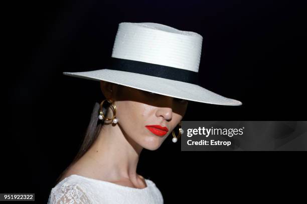 Headwear detail during the Marylise & Rembo Styling show as part of the Barcelona Bridal Week 2018