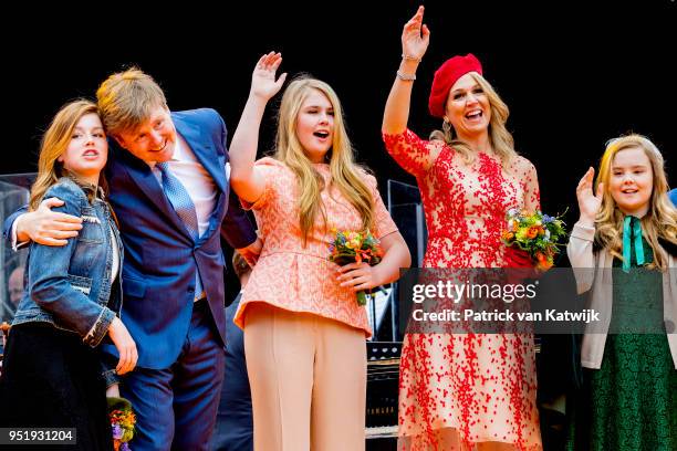 King Willem-Alexander of The Netherlands, Queen Maxima of The Netherlands, Princess Amalia of The Netherlands, Princess Alexia of The Netherlands and...