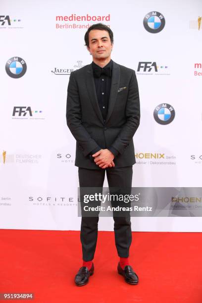 Nikolai Kinski attends the Lola - German Film Award red carpet at Messe Berlin on April 27, 2018 in Berlin, Germany.