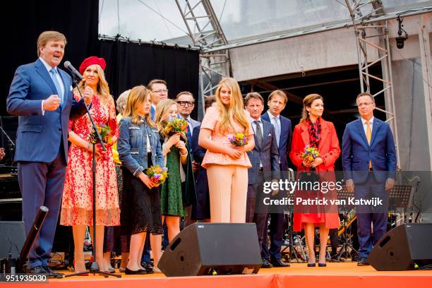 King Willem-Alexander of The Netherlands, Queen Maxima of The Netherlands, Princess Amalia of The Netherlands, Princess Alexia of The Netherlands and...