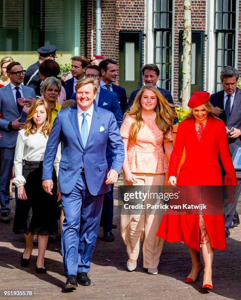 King Willem-Alexander of The Netherlands, Queen Maxima of The Netherlands, Princess Amalia of The Netherlands, Princess Alexia of The Netherlands and...