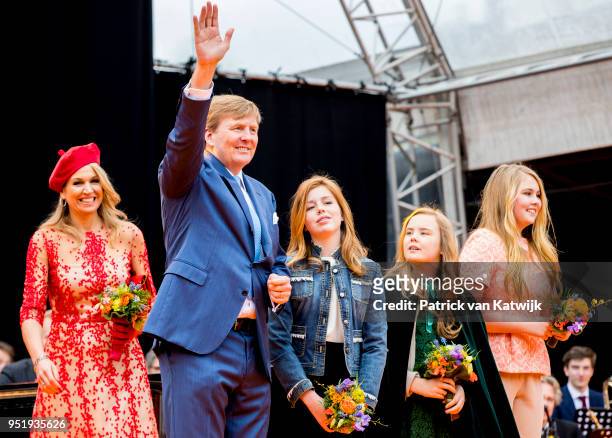 King Willem-Alexander of The Netherlands, Queen Maxima of The Netherlands, Princess Amalia of The Netherlands, Princess Alexia of The Netherlands and...