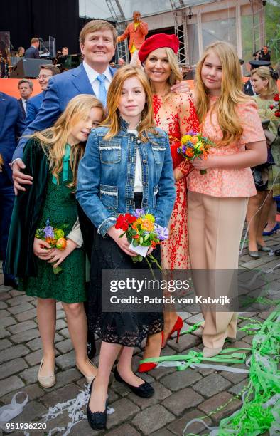 King Willem-Alexander of The Netherlands, Queen Maxima of The Netherlands, Princess Amalia of The Netherlands, Princess Alexia of The Netherlands and...