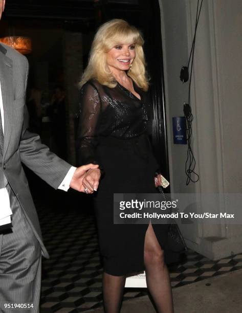 Loni Anderson is seen on April 26, 2018 in Los Angeles, California.