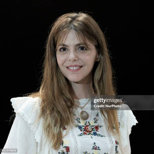 The actress Manuela Velasco during the presentation of 'El Banquete' at the Theater of the Comedy Madrid. Spain April 27, 2018