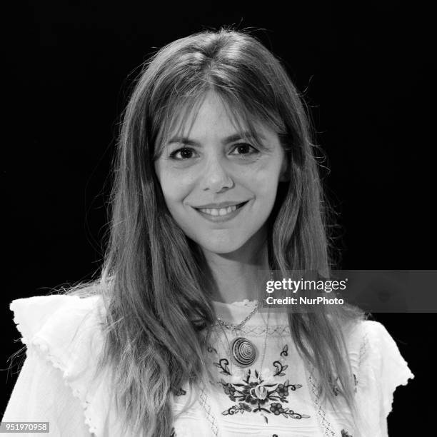 The actress Manuela Velasco during the presentation of 'El Banquete' at the Theater of the Comedy Madrid. Spain April 27, 2018