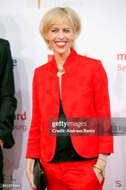 Katja Eichinger attends the Lola - German Film Award red carpet at Messe Berlin on April 27, 2018 in Berlin, Germany.