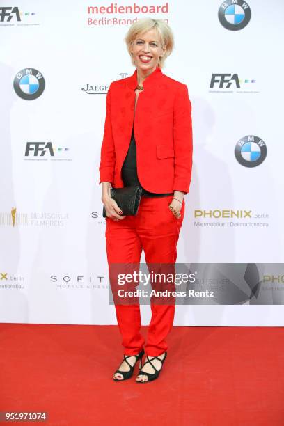 Katja Eichinger attends the Lola - German Film Award red carpet at Messe Berlin on April 27, 2018 in Berlin, Germany.