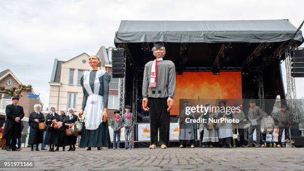 April 27th, Boxtel. Every King's Day the giant &quot;Jas de Keistamper&quot; and his girlfriend the giantess &quot;Hanne mi de moor&quot; appear at...