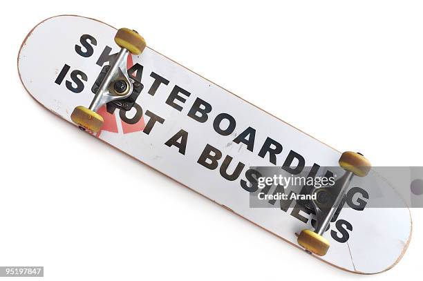 skateboard isolated on white background - skateboard stock pictures, royalty-free photos & images
