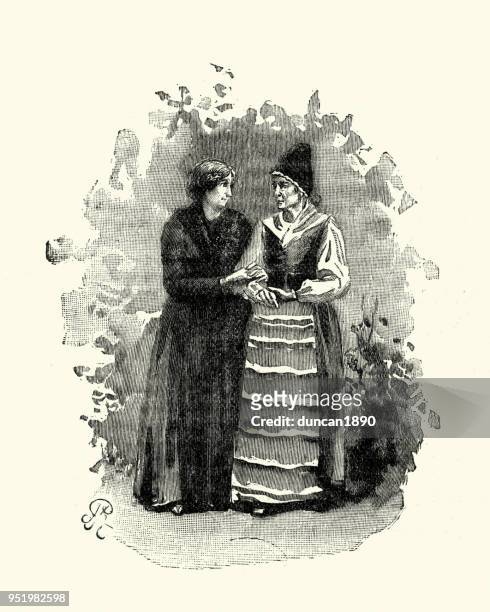 ilustrações, clipart, desenhos animados e ícones de mulheres suecas em traje tradicional, do século xix - 1890s dresses