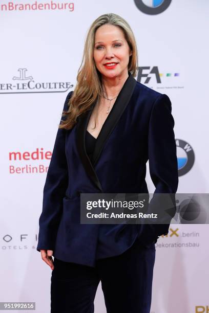 Ann-Kathrin Kramer attends the Lola - German Film Award red carpet at Messe Berlin on April 27, 2018 in Berlin, Germany.