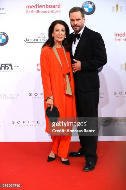 Daniela Ziegler attends the Lola - German Film Award red carpet at Messe Berlin on April 27, 2018 in Berlin, Germany.