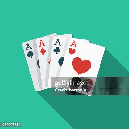 Card Games Flat Design Western Icon Card Games Flat Design Western Icon