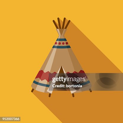 Teepee Flat Design Western Icon Teepee Flat Design Western Icon