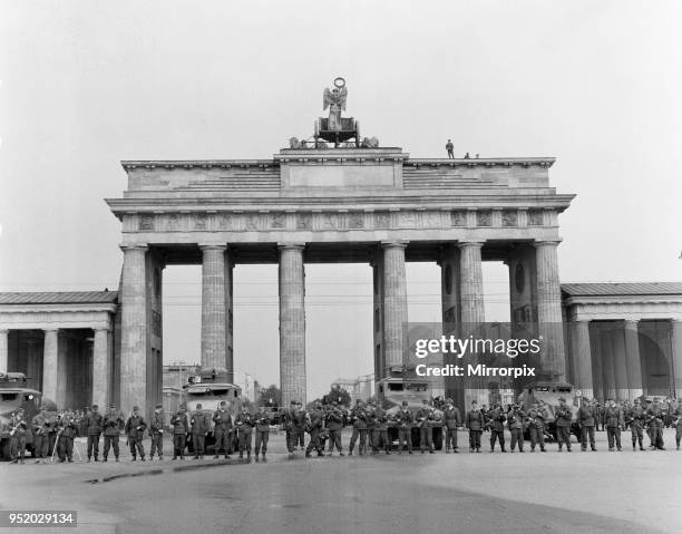 Start of the construction of the Berlin Wall. At midnight on 13th August the police and units of the East German army began to close the border and,...