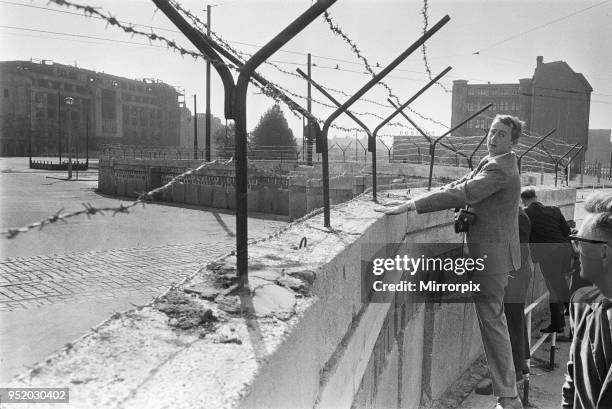 Scenes in Berlin shortly after the erection of the Berlin Wall, dividing the Soviet occupied Eastern sector of the city from the Allied occupied...