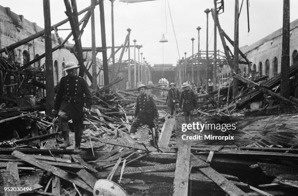 Bomb Damage at Market Hall, Birmingham, Circa 1940.