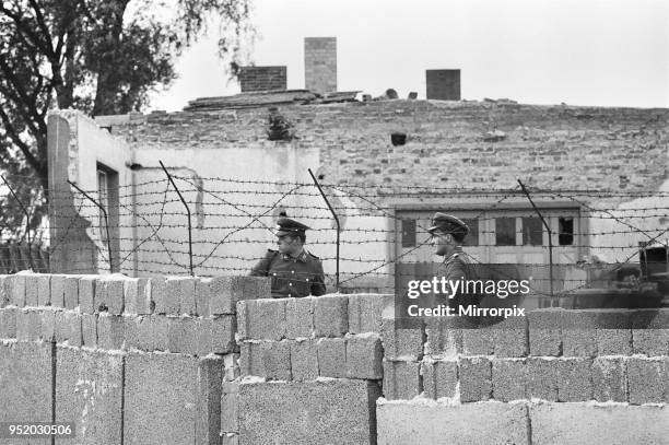 Scenes in Berlin shortly after the erection of the Berlin Wall, dividing the Soviet occupied Eastern sector of the city from the Allied occupied...