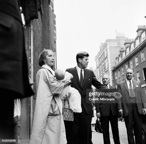 Second day of the private visit to London of American President John F. Kennedy and the First Lady Jacqueline Kennedy for the christening ceremony of...