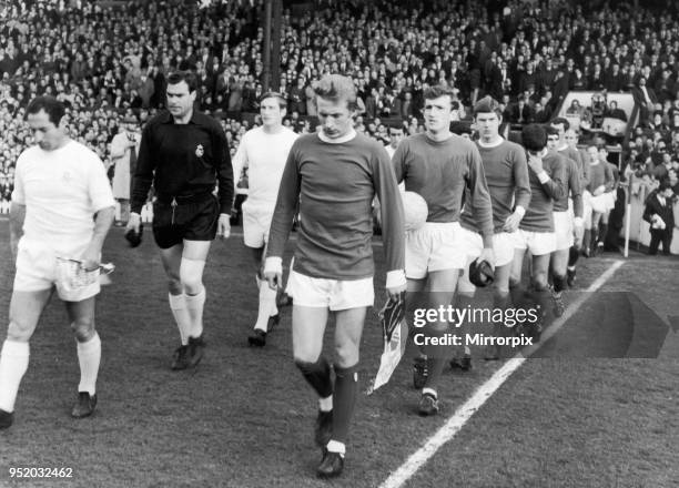 Real Madrid and Manchester United take to the field for the first leg of the European Cup Semi Final at Old Trafford, led by the captains Francisco...