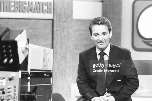 Derby County manager Brian Clough seen here in rehearsals as a football pundit on the ITV Big Match programme.