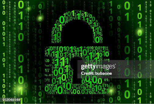Security Lock Binary Code Vector Pattern Background Security Lock Binary Code Vector Pattern Background