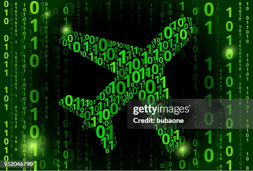 Airplane Binary Code Vector Pattern Background Airplane Binary Code Vector Pattern Background