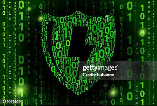 Electric Shield Binary Code Vector Pattern Background Electric Shield Binary Code Vector Pattern Background